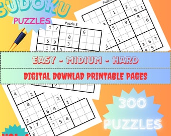Sudoku Medium - Zbiór 300 Łamigłówek