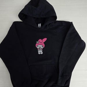 My Melody, girocollo, felpa con cappuccio, ricamo molto carino, kawaii