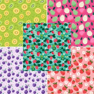 FRUIT & BERRIES Seamless Digital Paper, 150 Seamless Pattern, Repeat Pattern, Commercial Use, Seamless fruit pattern, Vector illustration  ArtOnFleek