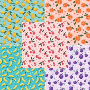 FRUIT & BERRIES Seamless Digital Paper, 150 Seamless Pattern, Repeat Pattern, Commercial Use, Seamless fruit pattern, Vector illustration  ArtOnFleek