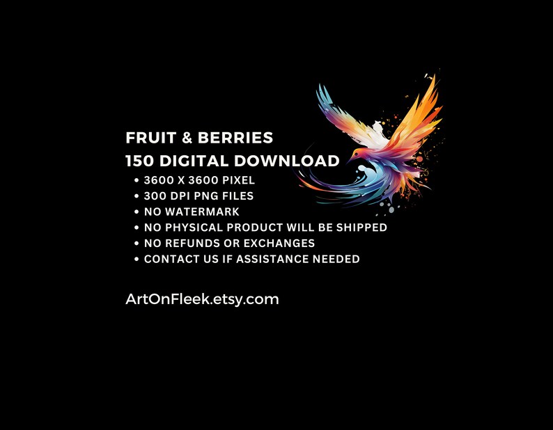 FRUIT & BERRIES Seamless Digital Paper, 150 Seamless Pattern, Repeat Pattern, Commercial Use, Seamless fruit pattern, Vector illustration  ArtOnFleek