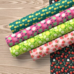 FRUIT & BERRIES Seamless Digital Paper, 150 Seamless Pattern, Repeat Pattern, Commercial Use, Seamless fruit pattern, Vector illustration  ArtOnFleek