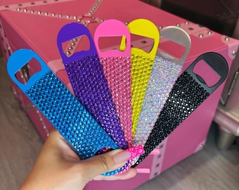 Abrebotellas con incrustaciones de diamantes de imitación - Accesorio de bar con diamantes de imitación