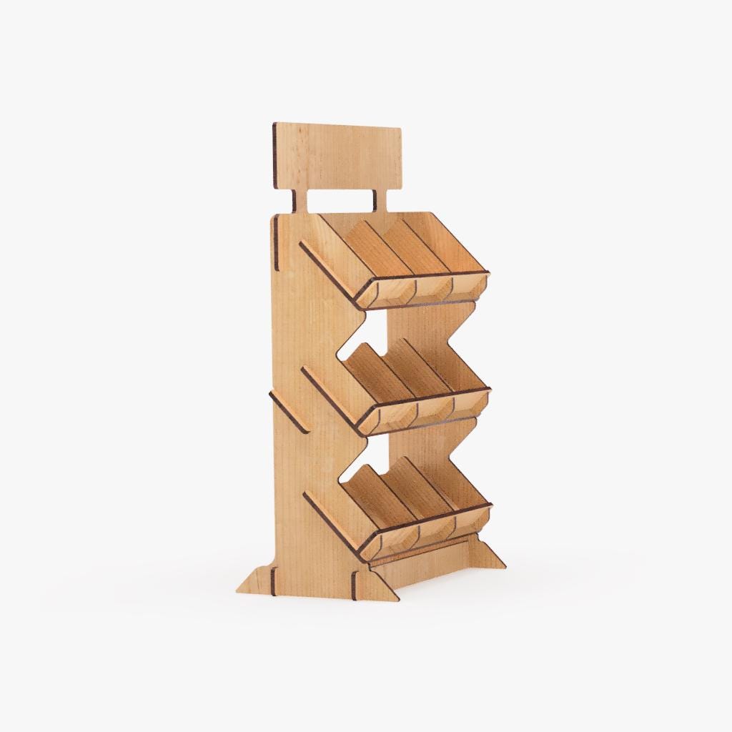 Laser Cut Retail Market Display Stand 3 Sizes With Logo: Digital ...