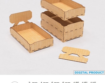 Stackable Sales Tray Laser Cut Files, Stall for fruit and vegetable, Composite Boxes with sign, Market Showcase Stand digital product SVG