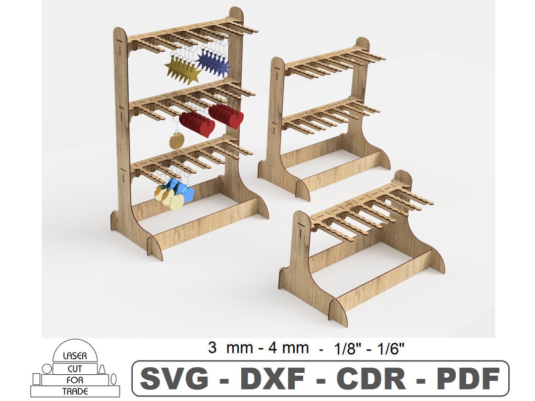 Keychain Display Stand Laser Cut 3 Size Handicraft Display Market