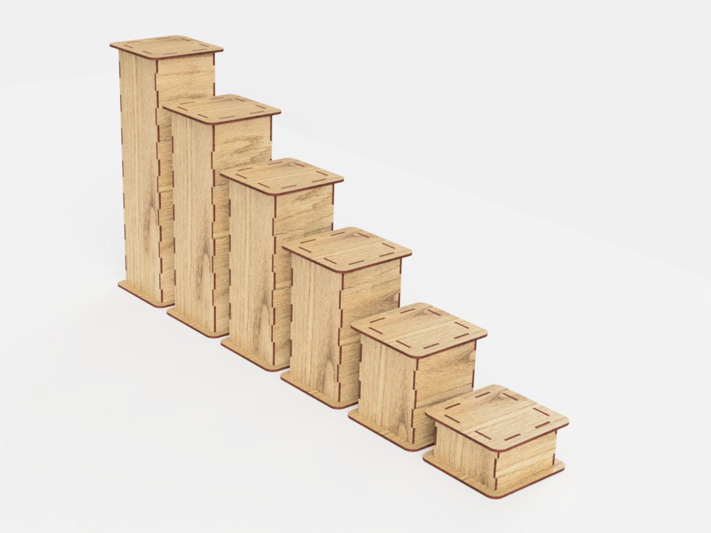 Retail Display Stand Single-level Stand 6 Sizes Square Countertop Riser ...
