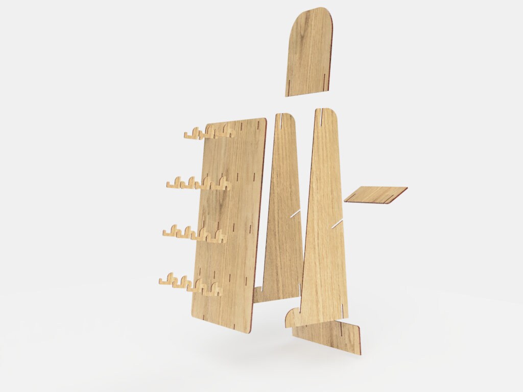 Earring Display Stand | Laser Cut File | Keychain Holder | Jewelry ...