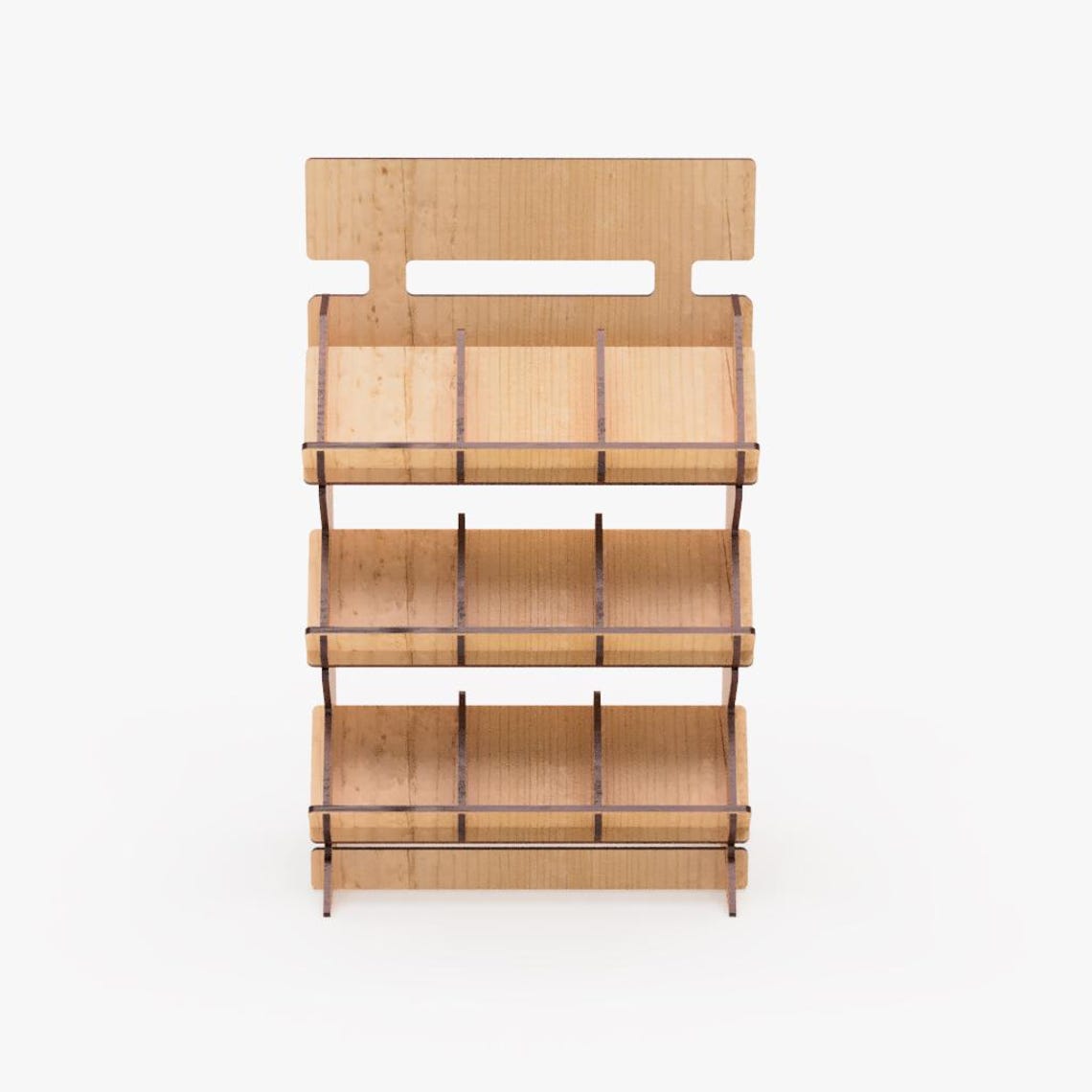 Laser Cut Retail Market Display Stand 3 Sizes With Logo: Digital ...