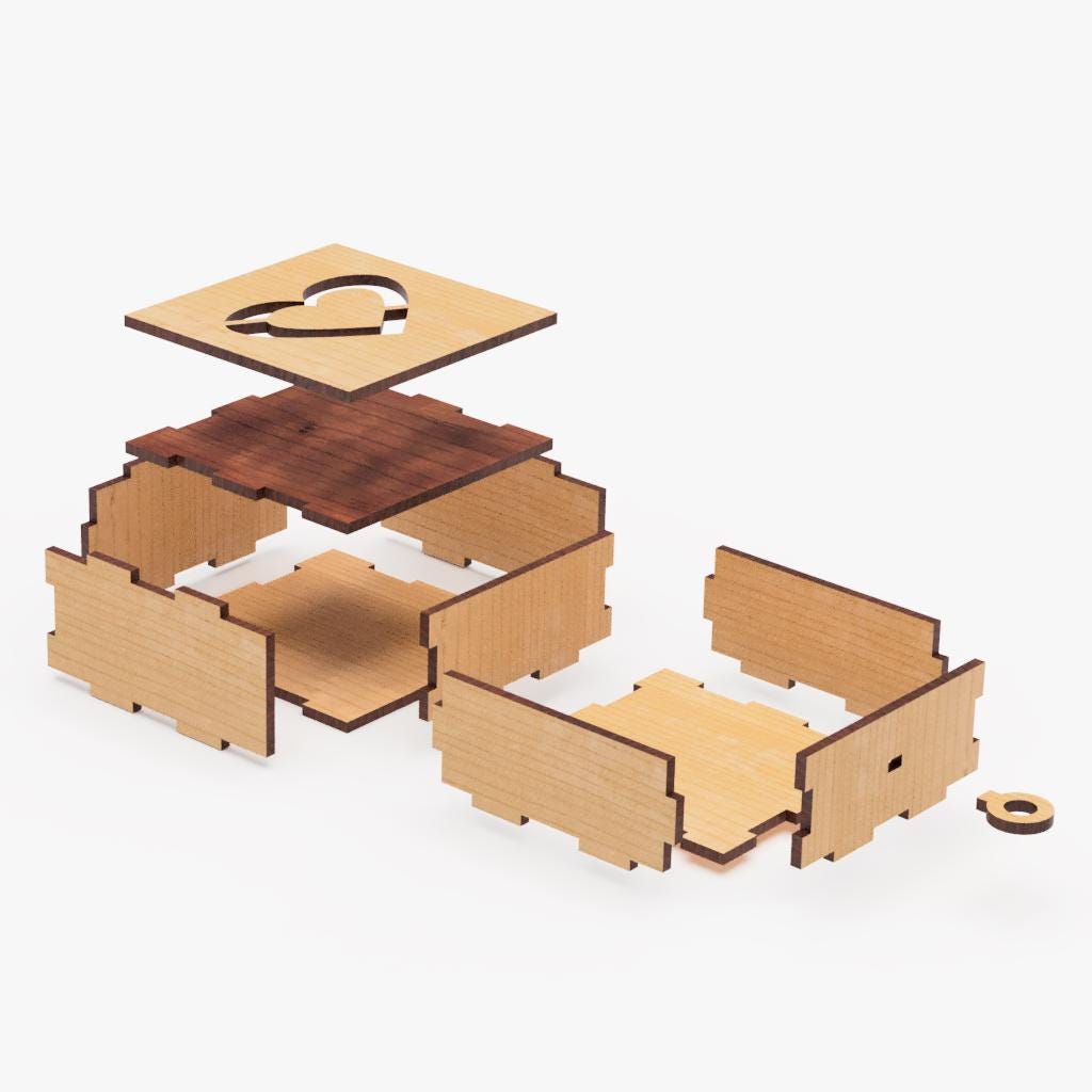 Decorative Gift Box Laser Cut Files, Set Drawer Boxes With Patterns ...