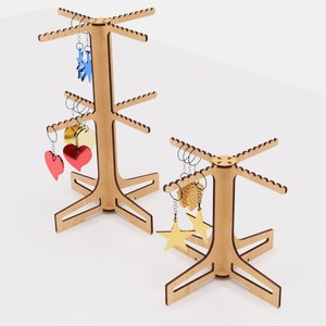 Retail Keychains Stands Round Retail Stand for Keychains Laser Cut 2 Sizes • Jewelry Display ...