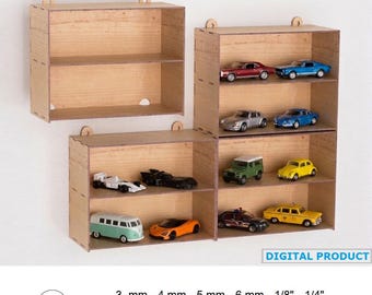 Laser Cut Files: Wall Organizer Box, Cubby Shelf, Modular Shadow Box, Digital Templates