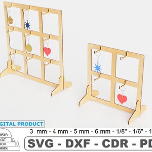 Lasergesneden sleutelhanger displaystandaard SVG-bestanden