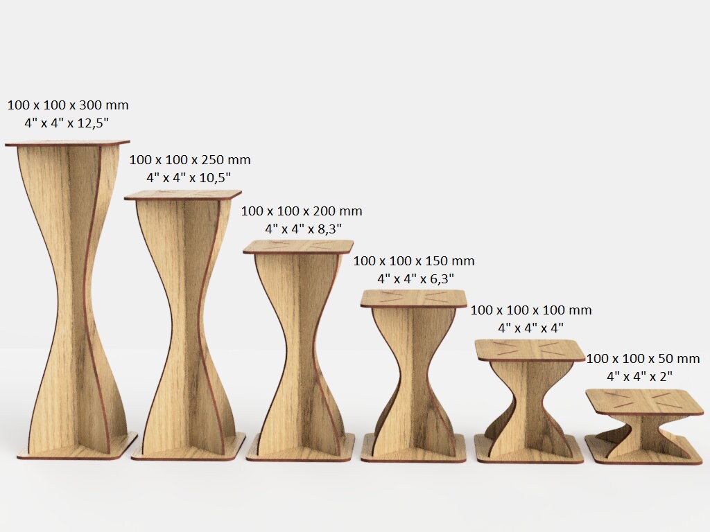 Retail Display Stand Laser Cut | Single-level Stand 6 Sizes ...
