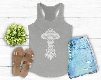 Magischer Pilz , Tank Top , Plus Größe Kleidung , Frau Tank Tops , Geschenk für Frau, Yoga Tank Tops , Yoga