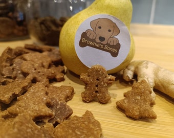 All natural home baked pear and ginger dog treats