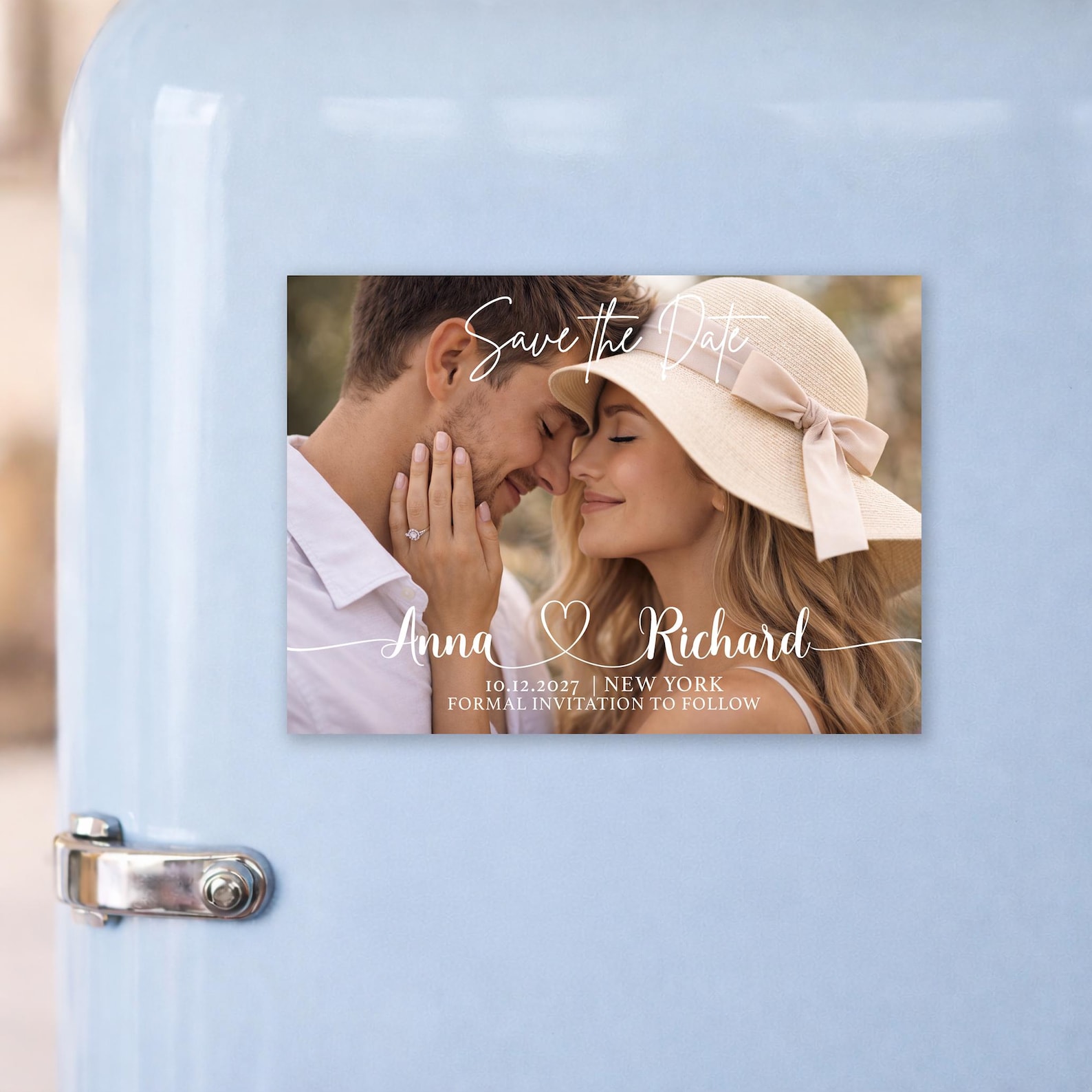 Magnet Invitations Custom Wedding Fridge Engagement Magnet Invitation | Photo Save the ...