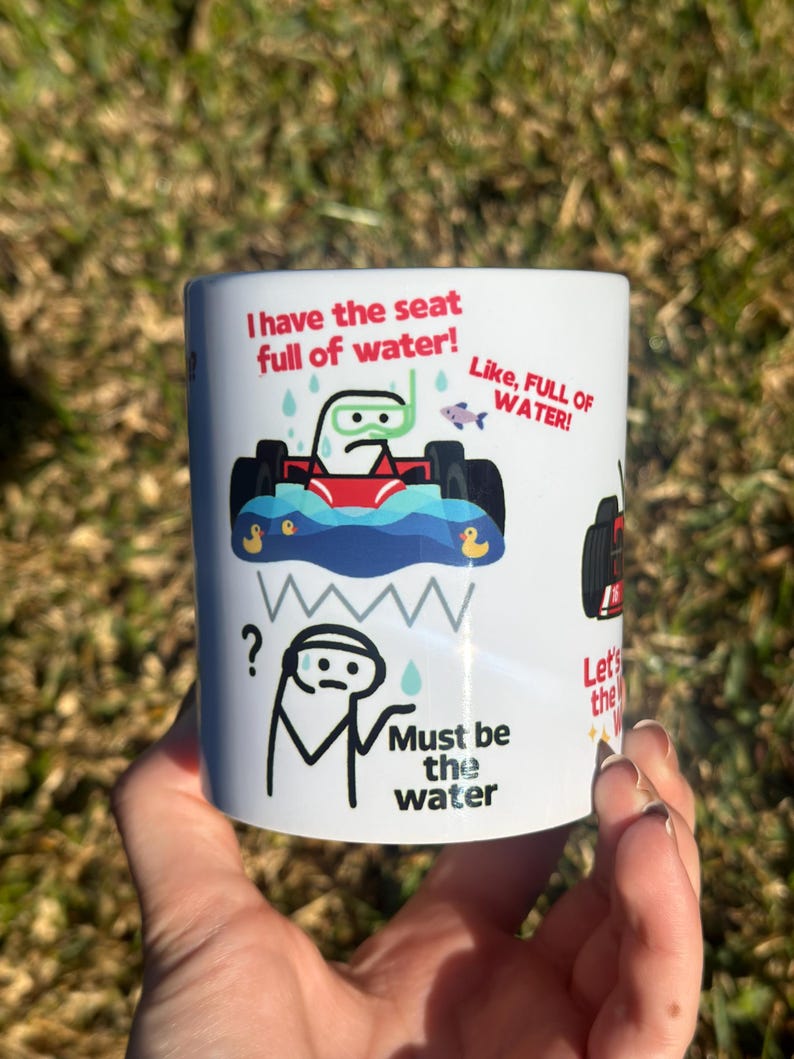 Charles Leclerc Funny Mug – "I Have the Seat Full of Water" & "Words of Wisdom" – F1 Viral Audio Cup, Formula 1 Gift - F1 Lover Gift-Leclerc image 2