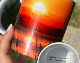 Taza de foto personalizada con mensaje grabado oculto en el interior - Taza de mensaje oculto grabado personalizado - Imagen personalizada - Mensaje escrito único