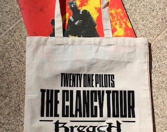 Clancy Tour Tote Bag – Een accessoire geïnspireerd op Twenty One Pilots | Breach Albumtijdperk | Touroutfit | Door fans gemaakte merchandise TOP Clancy Tour