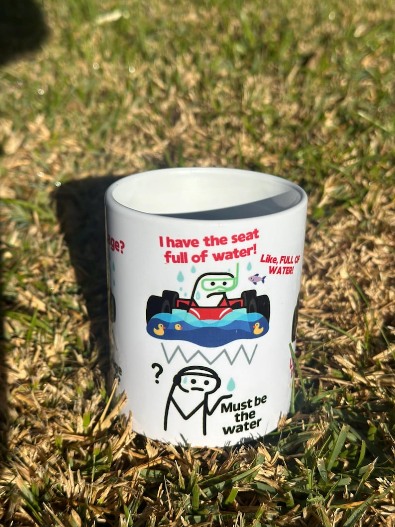 Charles Leclerc Funny Mug – "I Have the Seat Full of Water" & "Words of Wisdom" – F1 Viral Audio Cup, Formula 1 Gift - F1 Lover Gift-Leclerc image 5