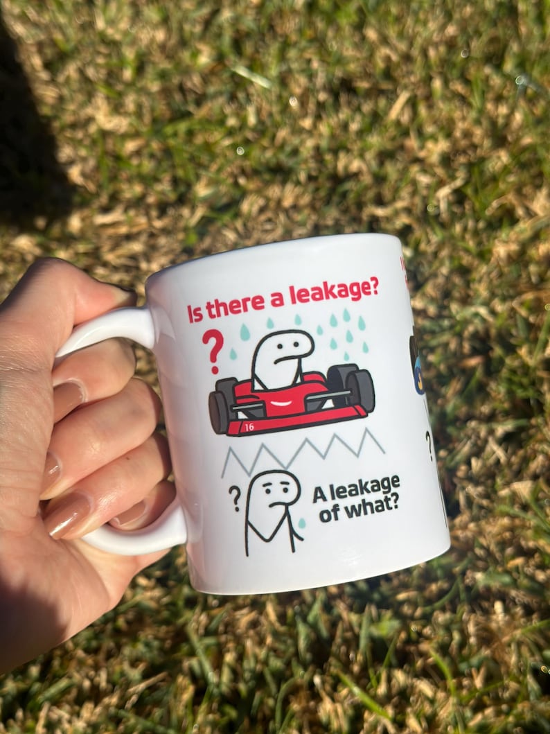 Charles Leclerc Funny Mug – "I Have the Seat Full of Water" & "Words of Wisdom" – F1 Viral Audio Cup, Formula 1 Gift - F1 Lover Gift-Leclerc image 7