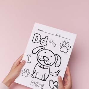 Printable Coloring Book Pages: Fun & Relaxing Alphabet Letter D Design for Kids