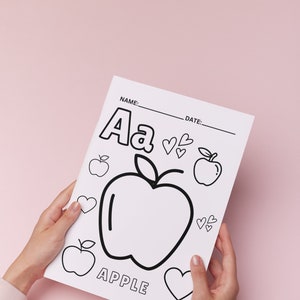 Printable Coloring Book Pages: Fun & Relaxing Alphabet Letter A Design for Kids