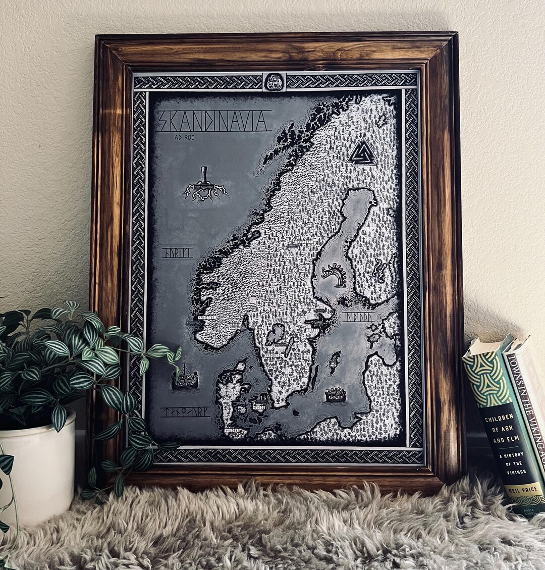 Viking Age Scandinavia Map ~ Hand Drawn Historically Accurate Fantasy ...