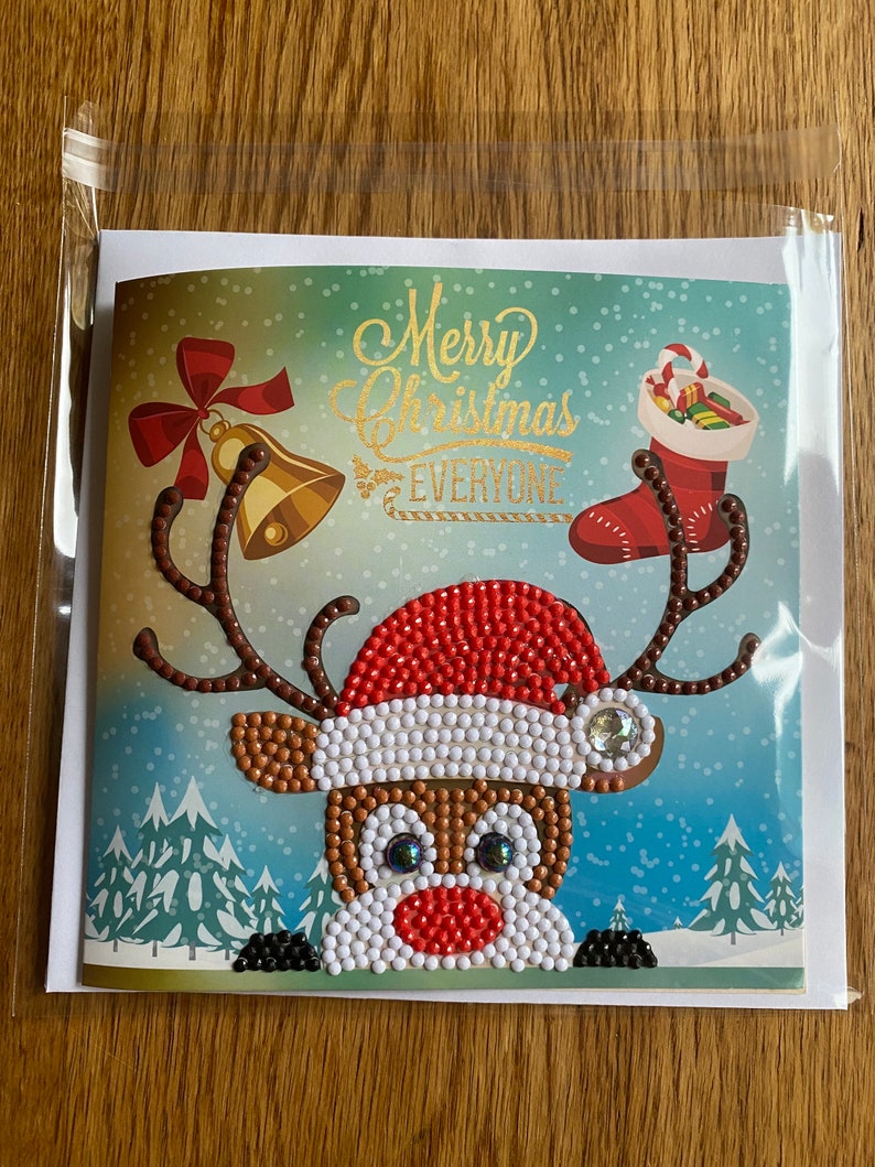 Christmas Card Diamond Art Etsy