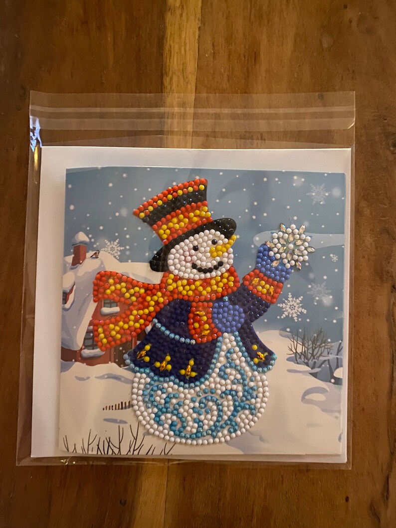 Christmas Card Diamond Art Etsy Australia