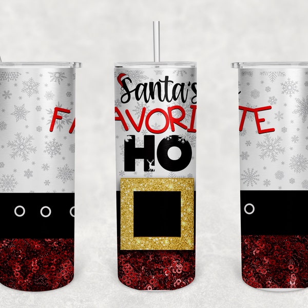 Santa's Favorite Ho 20oz Tumbler Wrap