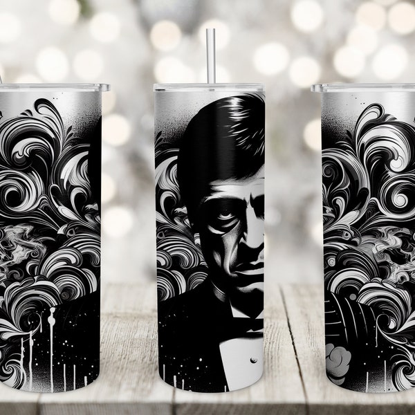 Scarface B&W 2 - 20oz Tumbler Wraps