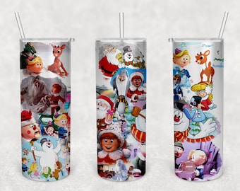 Xmas Cartoons 20oz Tumbler Wrap
