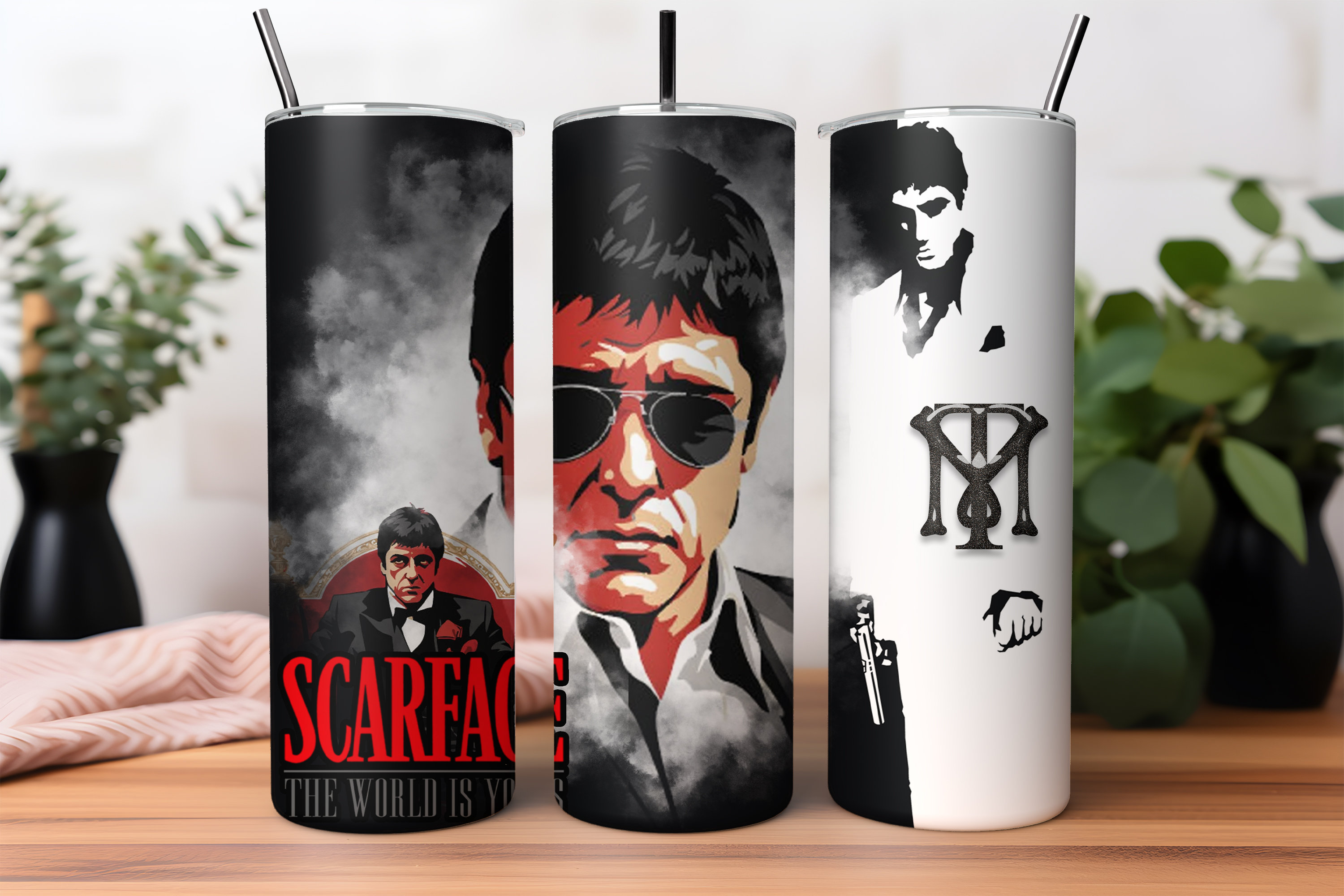 ScarFace20キロ Scarface Tony Montana 20oz Tumbler Wrap - Etsy
