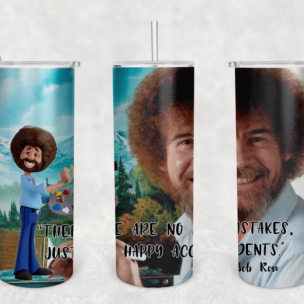 Bob Ross 20oz Tumbler Wraps