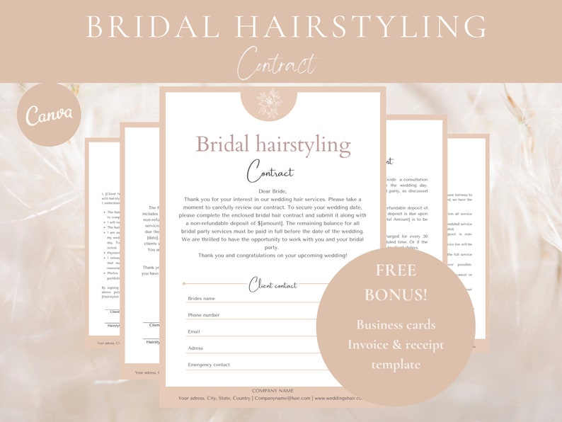 full bridal contract bundle