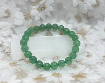 Green Aventurine Crystal Bracelet | Luck & Abundance | 8mm Beaded Healing Bracelet