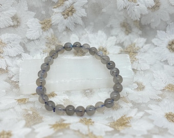 Labradorite Crystal Bracelet | Transformation & Psychic Protection | 7mm Beaded Healing Bracelet