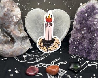 Twin Flame Candle Sticker | Soul Connection Vinyl Decal | Mystical Love & Energy