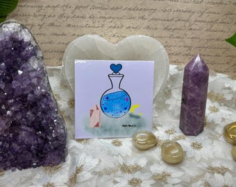 Love Potion Sticker | Whimsical Romance, Self Love | Waterproof Vinyl Decal