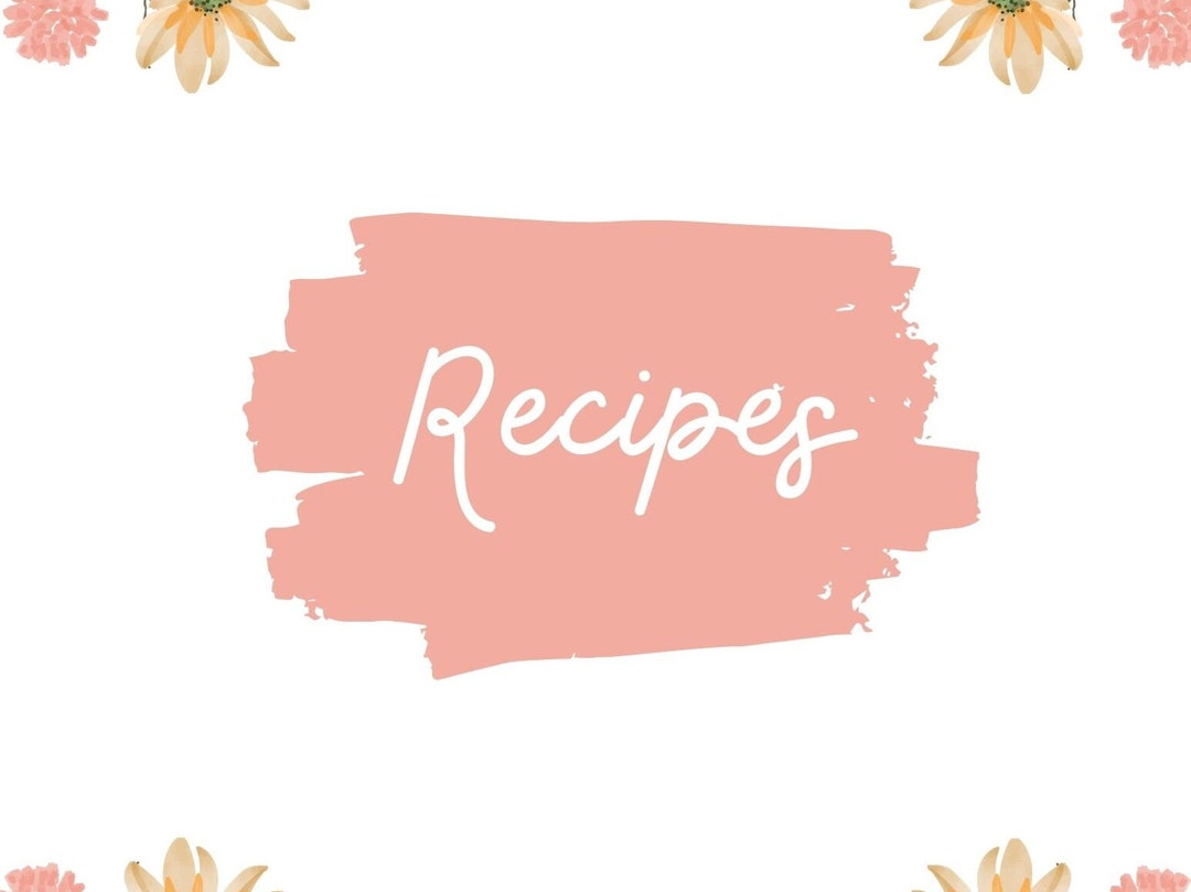 Recipe Binder Kit Simple Recipe Book Recipe Pages Floral Recipe recipe-binder-kit-simple-recipe-book-recipe-pages-floral-recipe