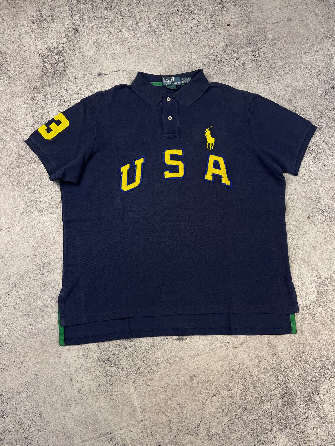 Polo Ralph Lauren Vintage USA Big Logo Rugby Polo T-shirt Rare 3 - Etsy