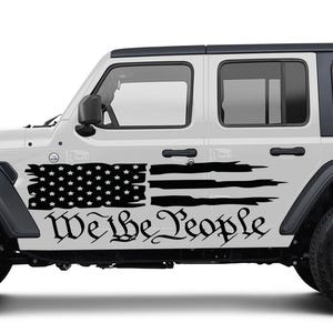 We the People American Flag Decal – Patriotic Car & Truck Vinyl Wrap – Universal Fit