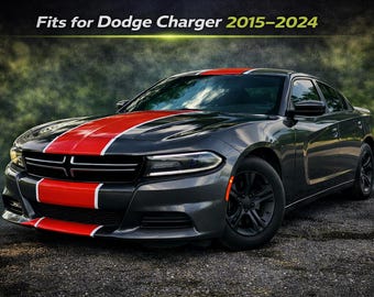 Fits for Dodge Charger 2015–2024 – Aggressive Racing Stripe Kit for Hood, Roof & Trunk