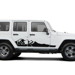 Mountain Side Door Decal – Adventure Vinyl Wrap for Jeep & Off-Road Vehicles