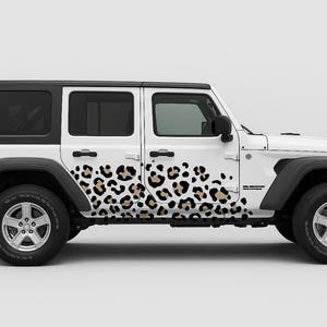 Leopard Print Car Decal: Safari Animal Side Vinyl Wrap for Trucks, SUVs