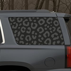 Fits 2015-2020 Chevy Tahoe Rear Side Windows Leopard Cheetah Print Decal Sticker