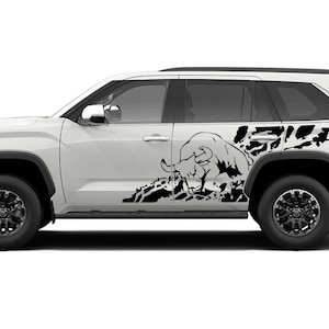 Truck Side Decal – Aggressive Bull Graphic Vinyl for Pickup & Van