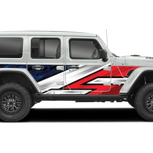 Cyberpunk circuitry style full side graphics decals compatible with Wrangle
